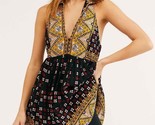 FREE PEOPLE Womens Tunic Charlotte Sleeveless Casual Black Multicolor Si... - $34.91