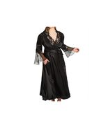 Shirley of Hollywood Women&#39;s Plus Size Chiffon Charmeuse Long Robe, X205... - £68.37 GBP
