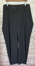 Ava &amp; Grace Women&#39;s Gray Woven Stripe Trouser Dress Career Pant Size 24W... - $23.20