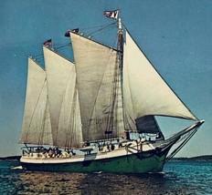 1960s Windjammer Ship Maine Coast Postcard Posted Nautical Victory Chime... - $19.99