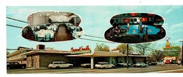 Vintage Holiday Inn Florence SC Postcard Multiview panorama pool old cars dining - £3.13 GBP