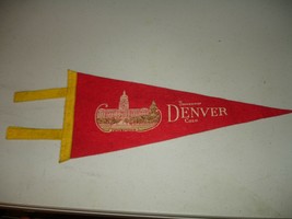 Vintage Denver Colorado State Capitol Felt Pennant 1960s, VG 12&quot; x 5.5&quot; - £15.50 GBP