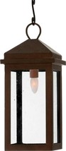 Carriage House Hanging Lantern Outdoor Exterior Hand-Crafted Brown Iron Metal - £902.47 GBP