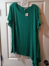 New Cato Women Plus Size 22-24 Short Sleeve Shirt Top Blouse Green - £13.45 GBP