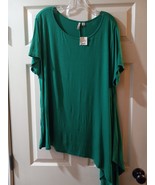 New Cato Women Plus Size 22-24 Short Sleeve Shirt Top Blouse Green - £14.36 GBP