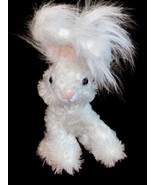 Dan Dee Rabbit Christmas Bunny Plush White Fluffy Hairy Ears Stuffed Ani... - $16.53 CAD