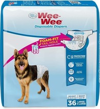 Four Paws Wee Wee Disposable Diapers Large - 36 count - £36.95 GBP