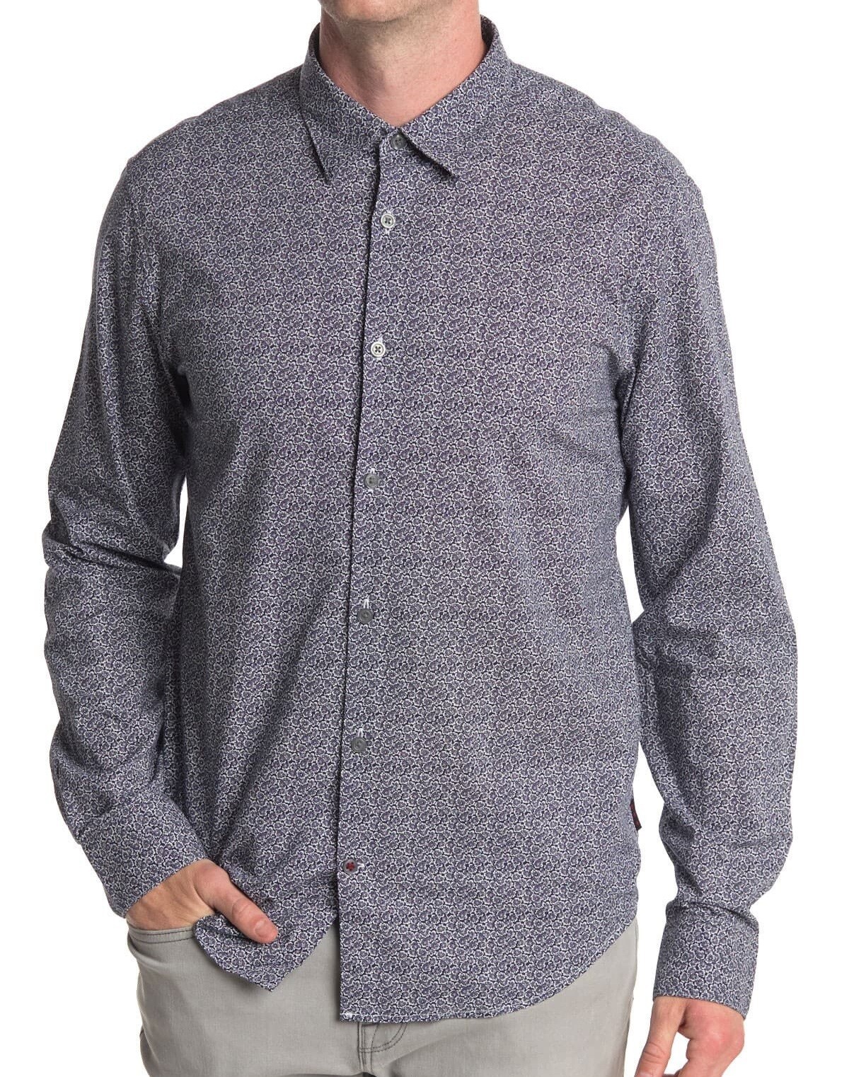 John Varvatos Final Sale NWT Men&#39;s Mayfield Floral Pattern Button Shirt ... - $19.90