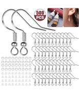 500Pcs 925 Silver Diy Earring Hooks Jewelry Beads Ear Wires Making Findi... - £14.17 GBP