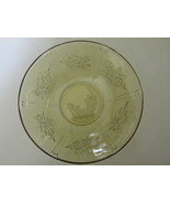 Depression Glass &quot;Sharon&quot; or &quot;Cabbage Rose&quot; Large Amber Berry Bowl - 1930s - $12.99