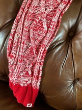 Lot of Adidas University of Wisconsin Badgers Red Cable Knit Scarf Hat &amp; Black - £10.45 GBP