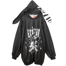ACDC RAG Goth Emo Punk Bunny Ear Oversized Cute Hoodie - $54.99