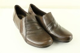 MODERN NWT Thom McAn Ladies Shoes Brown Leather Dress 40345 Diedre 10M Slip Ons - £21.91 GBP
