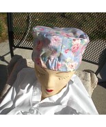Cloth Scrub Cap, Elastic Band COOK SKULLCAP, Blue and Pink R - $5.00