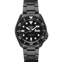 Seiko 5 Sports 24-Jewel Automatic Watch - Black Dial - Black Ion Finish Bracelet - £341.38 GBP