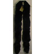 Genuine fox fur black 80&quot; boa stole shawl wrap scarf DENA Finland lined NWT - £353.86 GBP