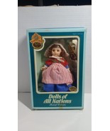 Fishel Belgium Dolls Of All Nations Approx. 8 Inches Tall With Stand Vin... - $9.87