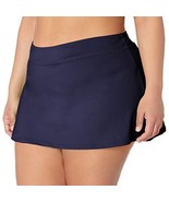 $64 Anne Cole Women&#39;s Plus-Size Solid Rock Skirted Bikini Swim Bottom Na... - $28.71
