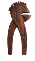 Vintage Hand Carved Wood Nutcracker Mid Century Modern Decorative Piece ... - $77.31 MXN
