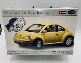 Burago Testors Volkswagen New Beetle 1:24 Scale Model Kit Yellow NEW SEALED 1999 - $29.99
