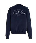 Sprot Make You Wellness Letters Printed Retro Cotton Crewneck Sweatshirt... - £53.06 GBP