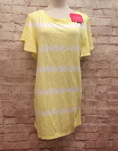 Isabel Maternity by Ingrid Yellow Tie-Dye Flutter Short Sleeve Knit Top ... - $15.20
