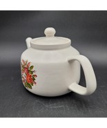 Vintage White McCoy Pottery Floral Rose Delight Teapot Design Tea/Coffee - $17.58 CAD