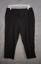 Chicos Capri Pants Womens Sz 2 L (12) Black Stretch Cotton Spandex Blend... - $18.95