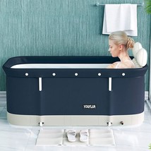 W Weylan Tec 47 Inch Wide Foldable Bathtub With Bath Pillow And Bath Seat - £55.00 GBP
