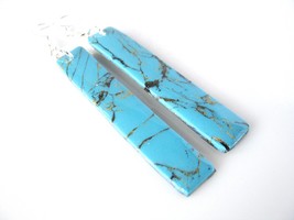 Faux Turquoise Stick Polymer Clay Earrings casual Fashion Jewelry For women - £14.37 GBP