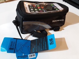 Bicycle Phone Bag Black Size Large 3.5 x 6&quot; Roswheel Touch Series NWT - £11.86 GBP