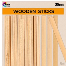 Wooden Craft Sticks Premium Quality - Hardwood Paint Stir Sticks - Wood ... - £24.98 GBP