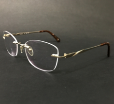 Technolite Eyeglasses Frames TFD 6002 YG Yellow Gold Rimless 52-17-135 - £29.63 GBP