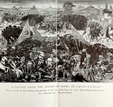 Battle At The Gates Of Rome 1906 Roman Renaissance History Art Print DWKK25 - £23.69 GBP