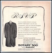 Botany 500 by H. Daroff &amp; Sons PRINT AD &quot;The Derby Tweed&quot; Men&#39;s Outercoa... - $3.79