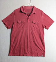 Lucky Brand Mens Polo Shirt Short Sleeve Size L Red - £10.06 GBP