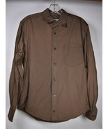 Armani Exchange AX Mens Button Down Dress LS Shirt Cream M  - $48.74 CAD