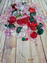 50 Pcs Toy Gems Pirate Treasure Jewels Fake Acrylic Gems Plastic Gemstones 1lb+ - £12.50 GBP