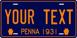 Pennsylvania 1931 License Plate Personalized Custom Car Bike Motorcycle Moped - £8.77 GBP+