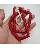 Very Unique Shape 10mm Vintage Venetian White Heart Trade Beads Long Strand - $851.43 MXN