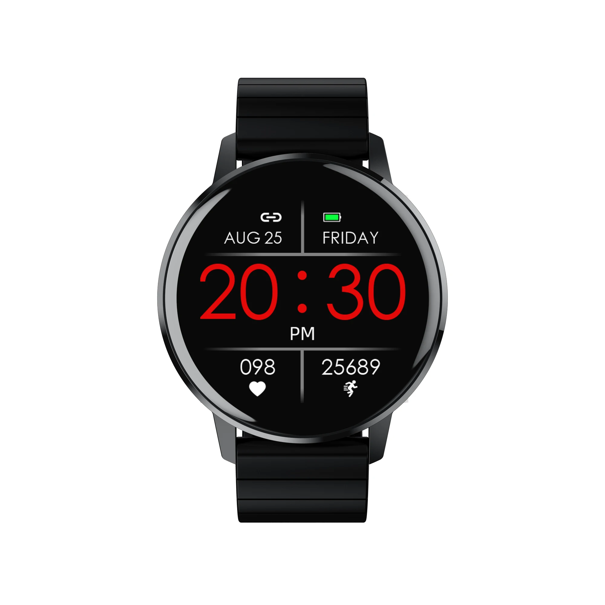 2020 New1.3 Inch HD Full Touch Screen Smart Watch Men Women  Case IP68 Waterproo