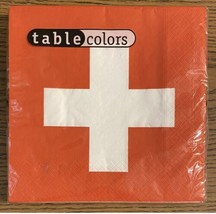 Table Colors Switzerland￼ Flag 33 X 33 cm Napkins Tissue-Servietten 20 ct - £1.96 GBP