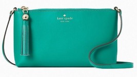 Kate Spade Ivy Street Amy Green Smooth Leather Crossbody WKRU4856 NWT $198 MSRP - £62.49 GBP