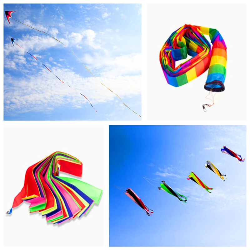 free shipping large kite tails 30m 15m 10m 3d kites windsocks kites accessories - £18.40 GBP+