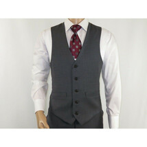 Men's RENOIR Vest Wool 140's Adjustable, Full Lining 508-3 Mid Gray image 11