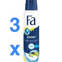 Fa Sport Men Deodorant Spray 3 X 150ml- Made In EU- Free Shipping - £21.47 GBP