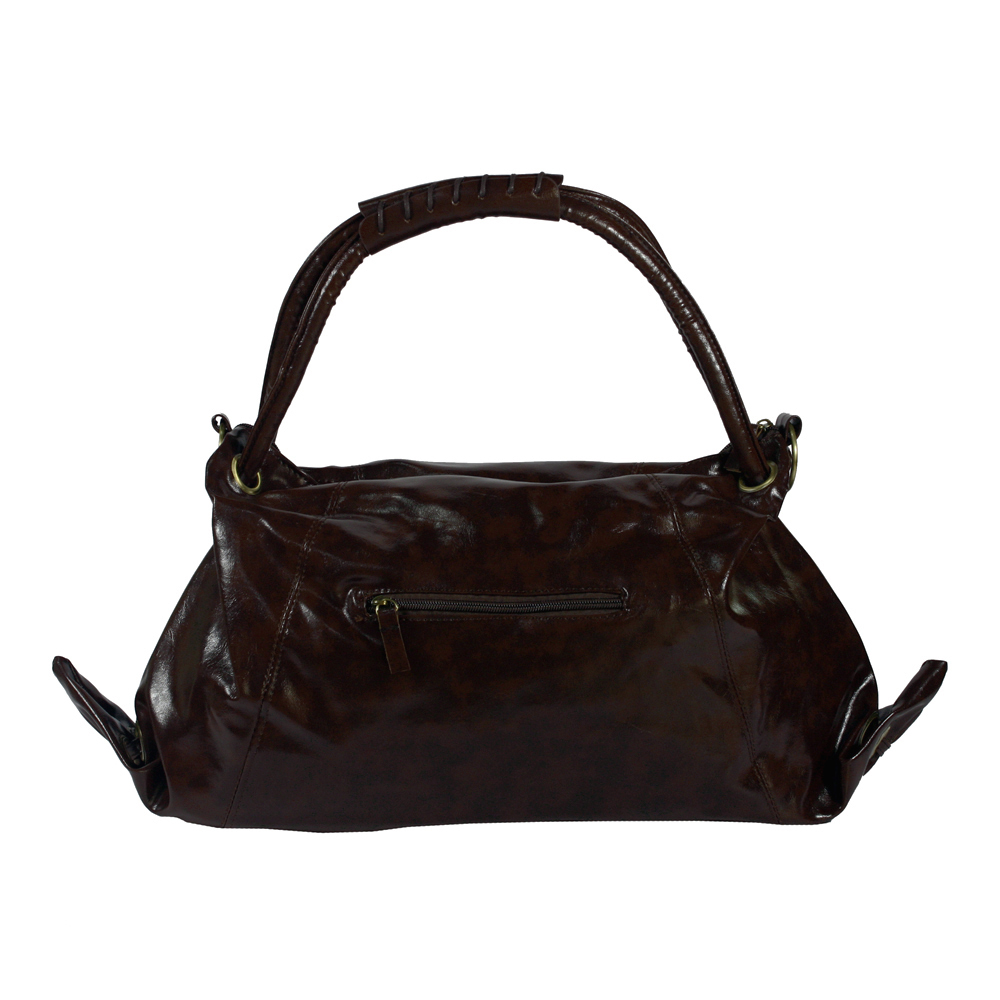 [Emily Charm]Coffee Satchel Hobo Handbag w/Shoulder Strap