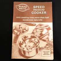 Mirro Matic Vintage 1961 Speed Pressure Cooker Instruction Recipe Manual Booklet - £16.70 GBP