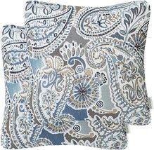 Pack Of 2 Decorative Pillow Covers Throw Pillow Cases,Paisley Pattern,18X18 - £26.87 GBP