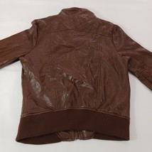 Wishful Park RN#131869 Women’s Size Medium Coat Brown Faux Vegan Leather Jacket image 14